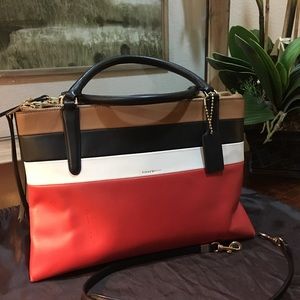 Authentic Coach Color-block Borough Bag Large!